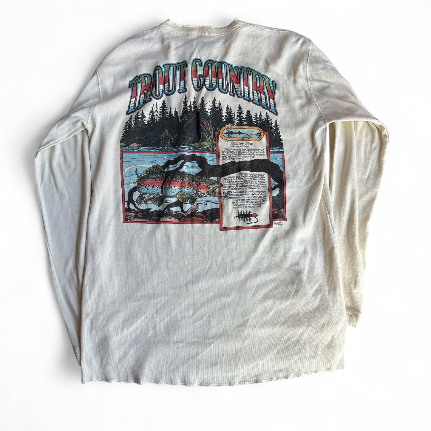 1990s Trout Country Henley