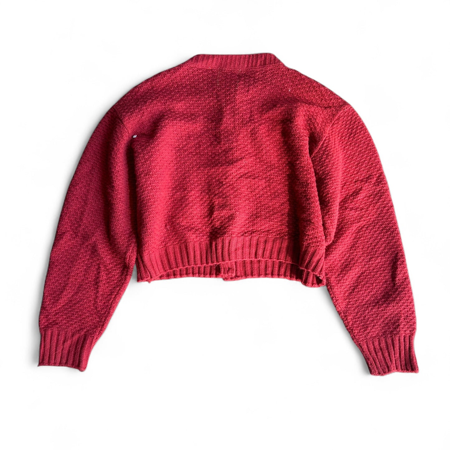 1970s Virgin Acrylic Cropped Cardigan