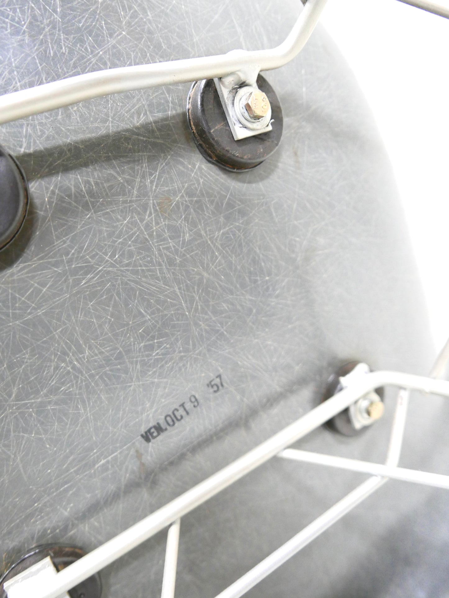 1950s Eames Rocking Armchair Elephant gray