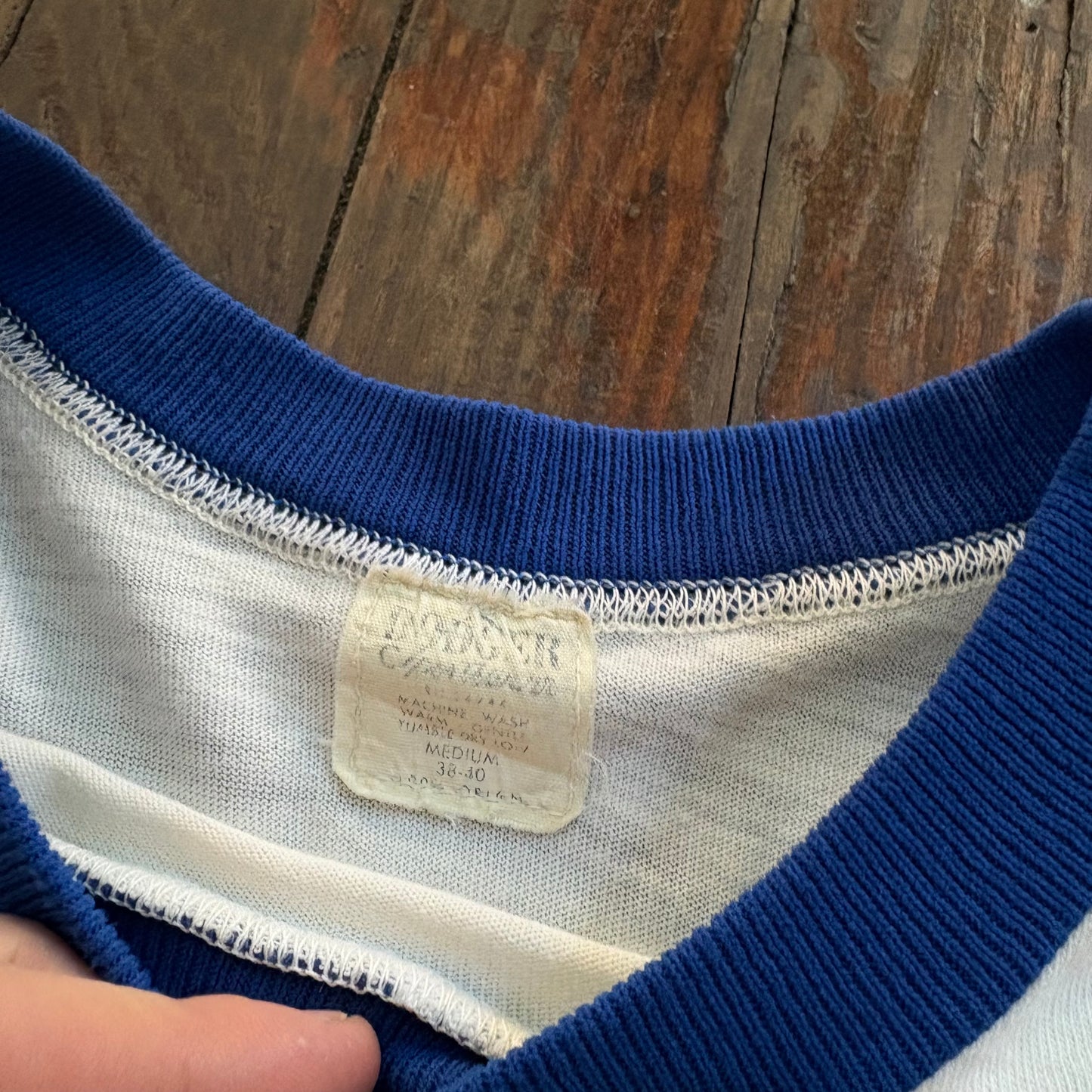White/Blue Ace Soccer Tee