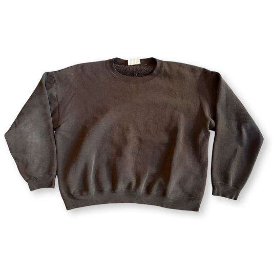 1990s Riders Blank Black Crewneck