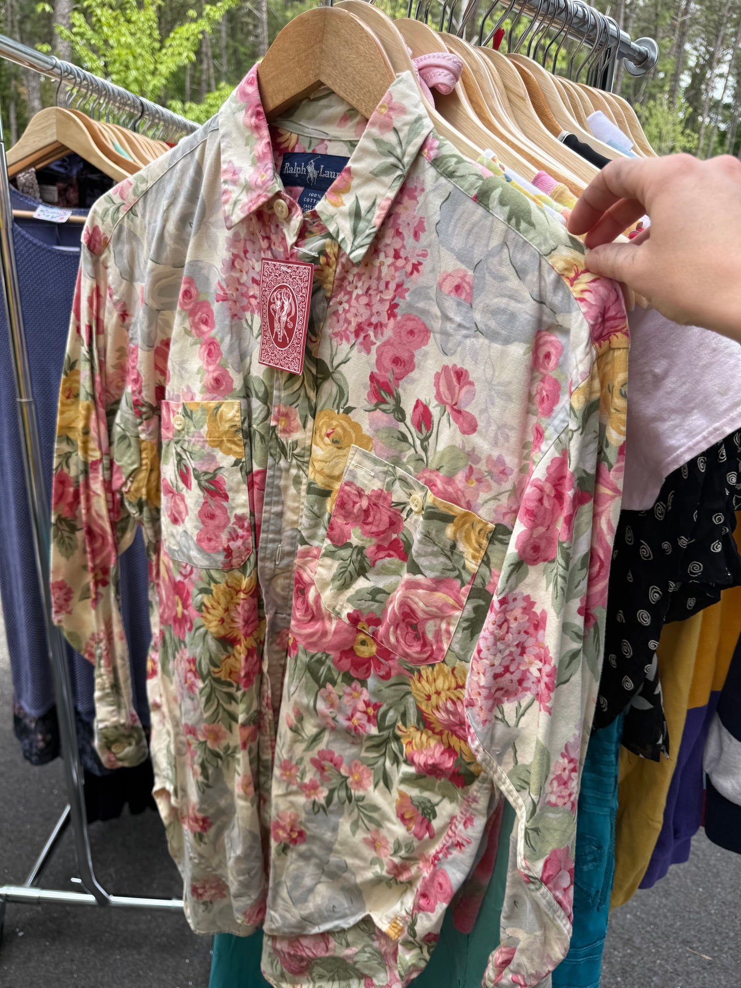 Ralph Lauren 1980s 100% Cotton Floral Button Down