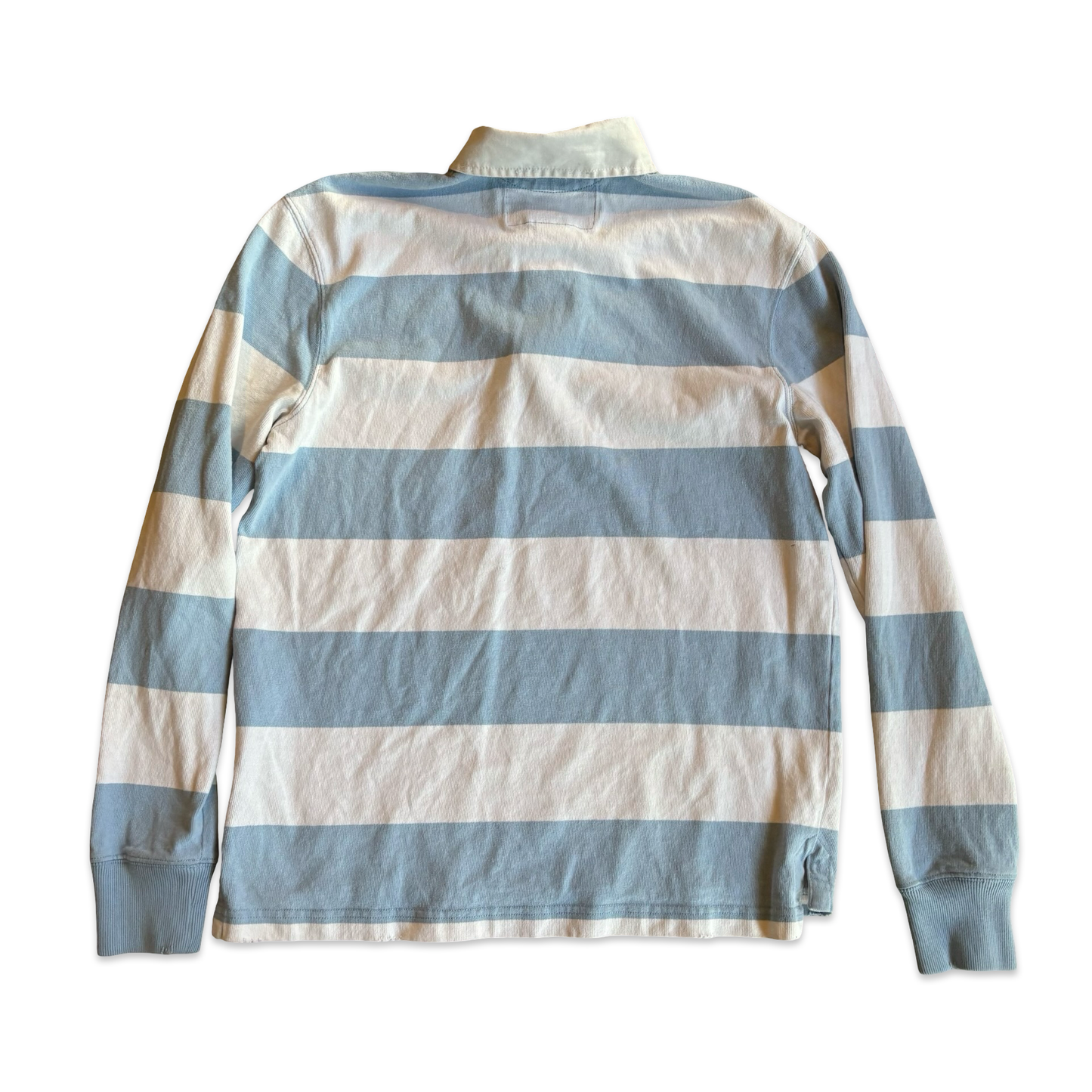 1990s Blue White Stripped Rugby Tee