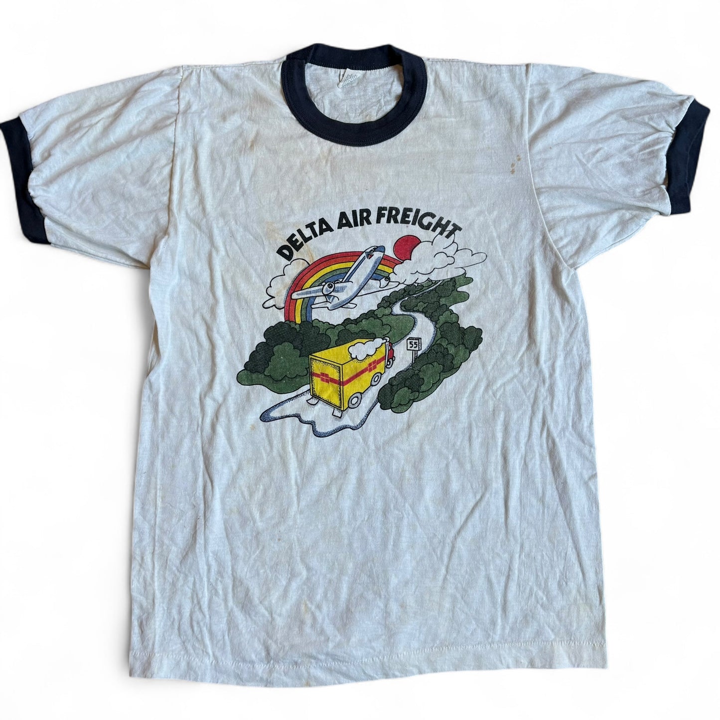 1970s Delta Air Freight Ringer Tee