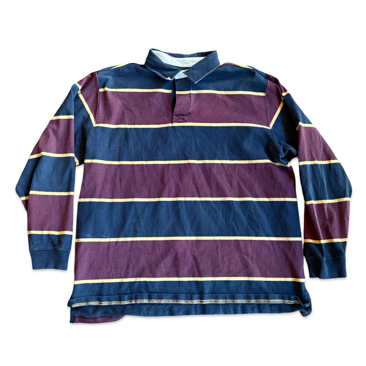 Modern L.L. Bean Rugby Shirt Navy, Maroon, Yellow