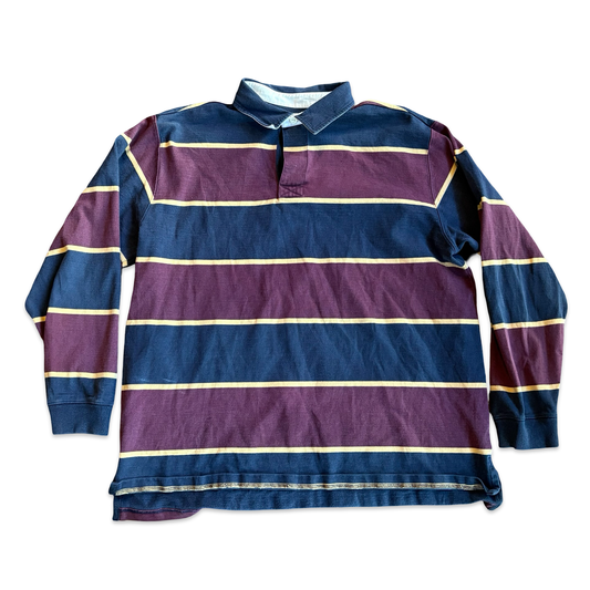 Modern L.L. Bean Rugby Shirt Navy, Maroon, Yellow