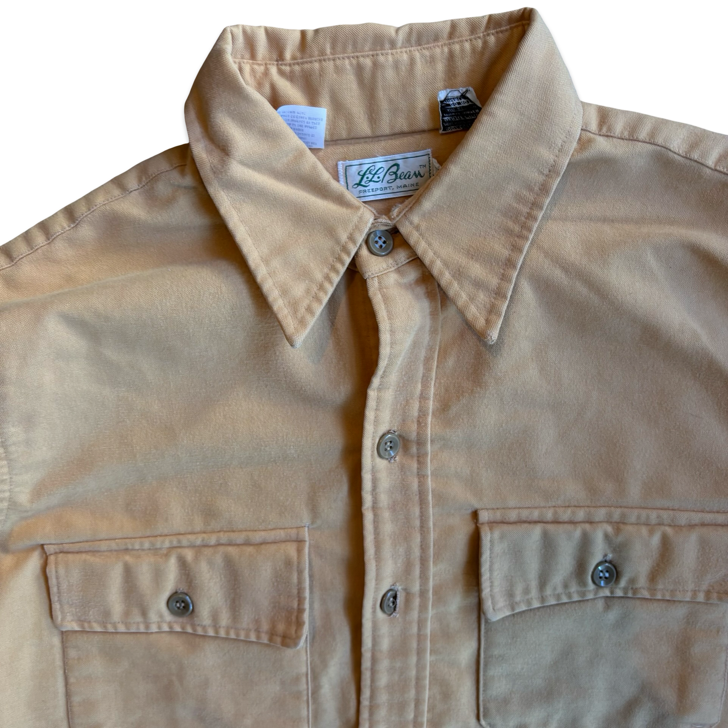 1980s L.L. Bean Creamsicle Orange Button Up