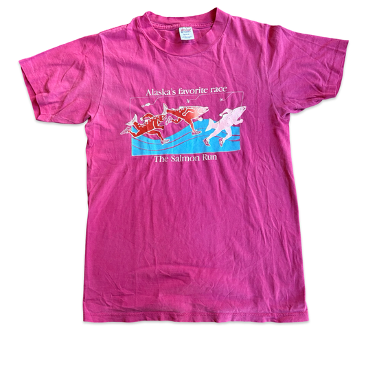 1990s Alaska’s Favorite Race The Salmon Run Graphic Tshirt