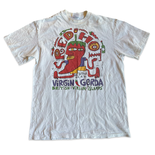 1990s Virgin Gorda British Virgin Islands Graphic Tshirt