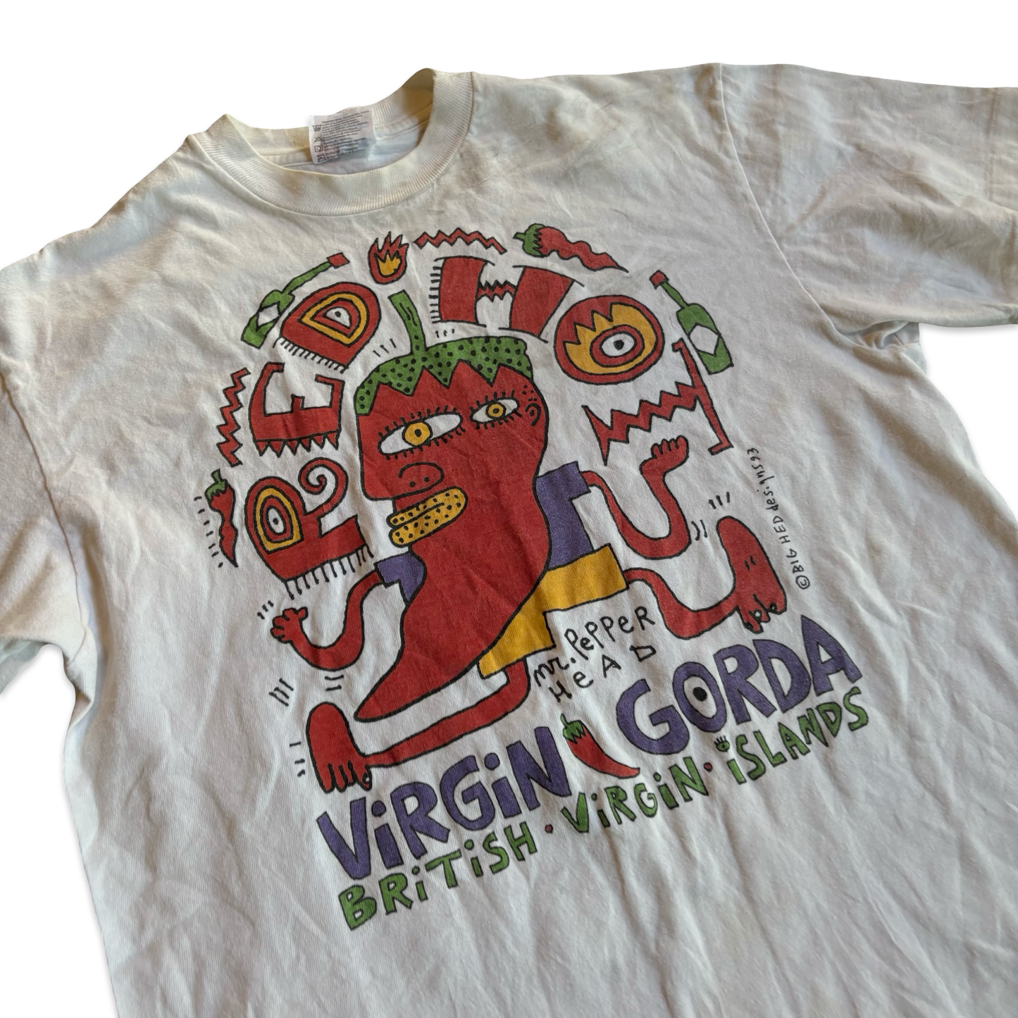 1990s Virgin Gorda British Virgin Islands Graphic Tshirt
