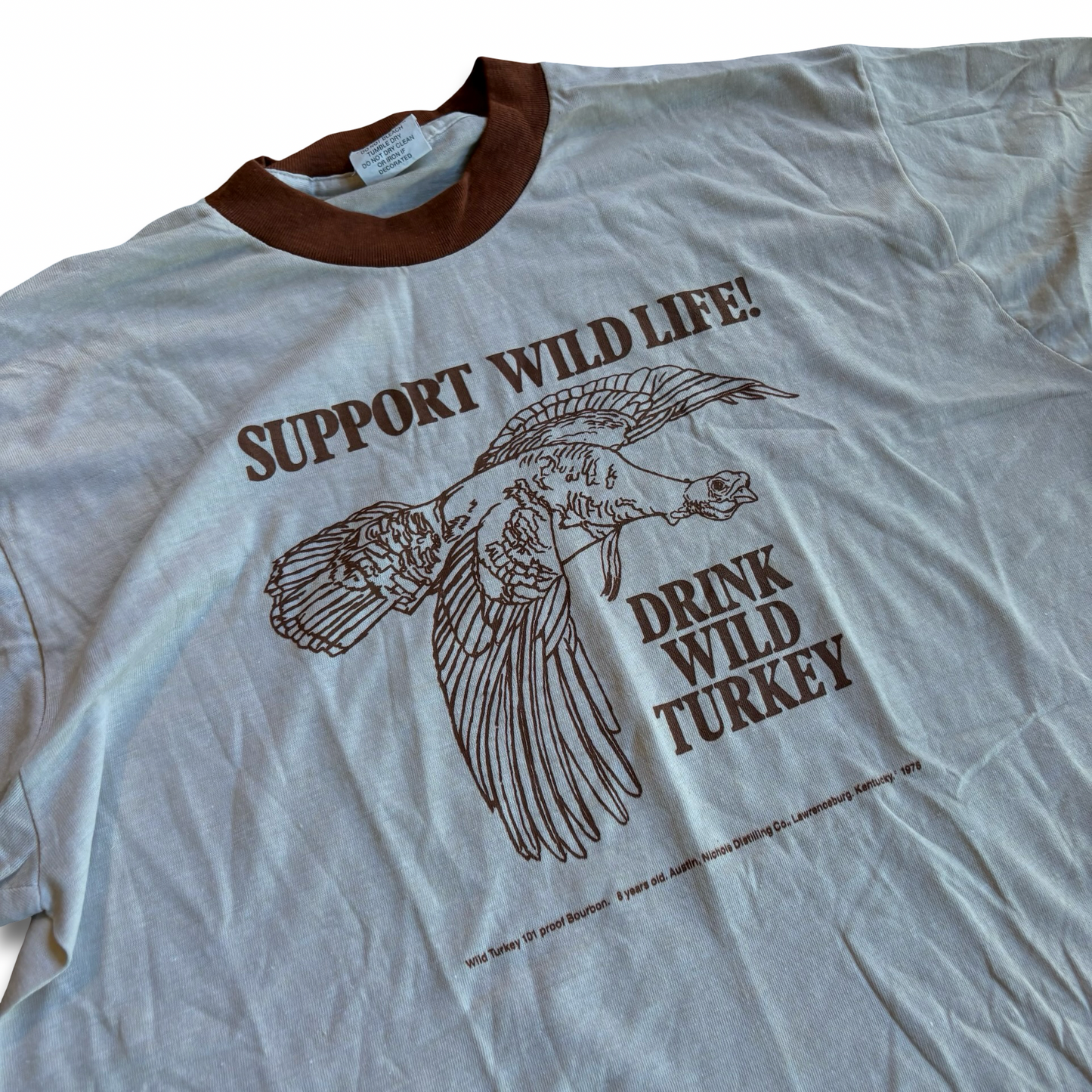 1970s Support Wild Life Ringer Tee