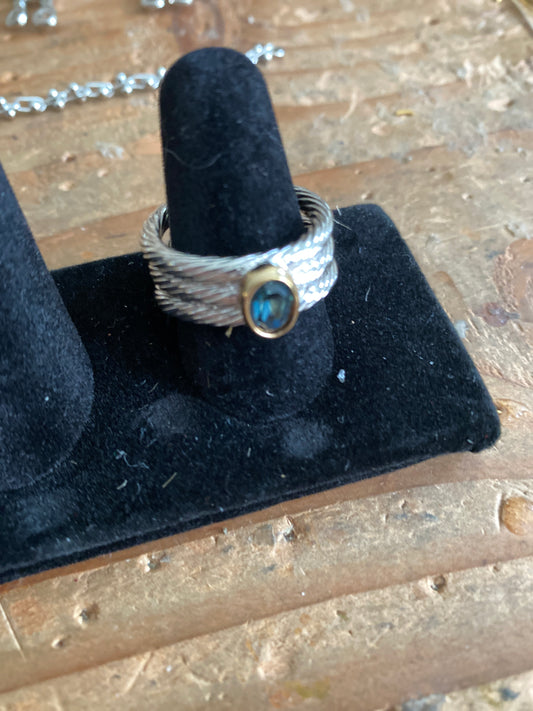 Silver tripplet band ring
