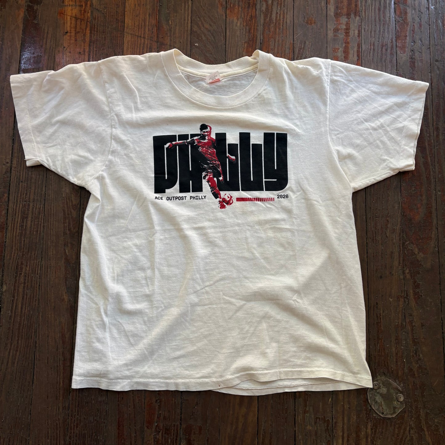 White Hanes Ace Soccer Tee
