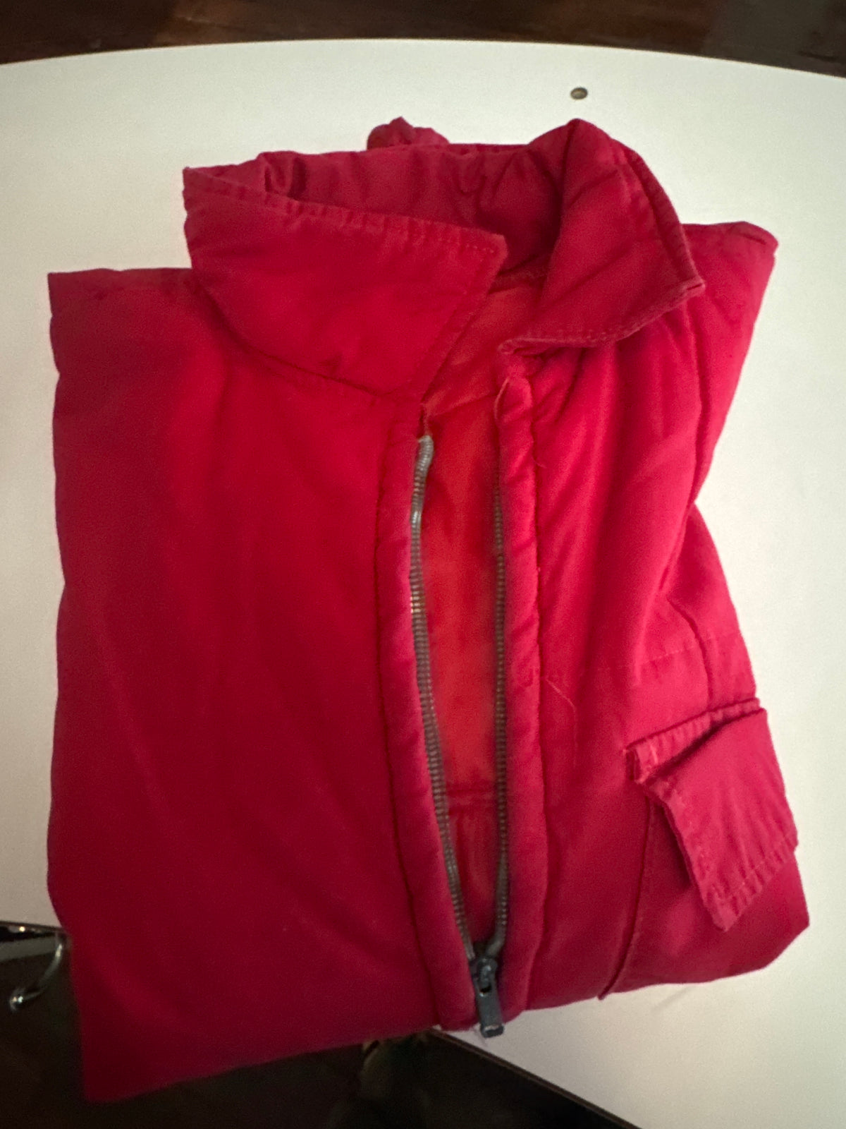 1980s Unbranded Red Quilt Linings and Outer Jacket