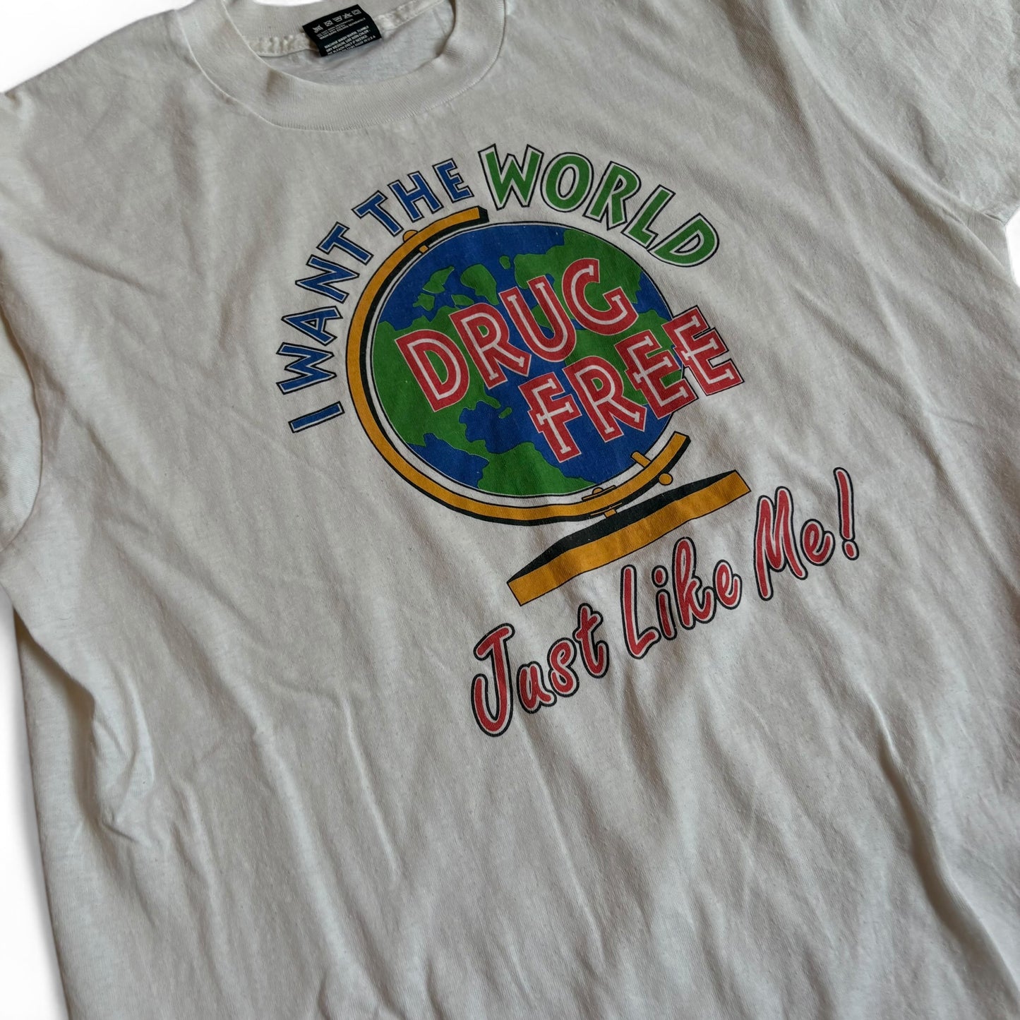 1990s Drug Free World Tee