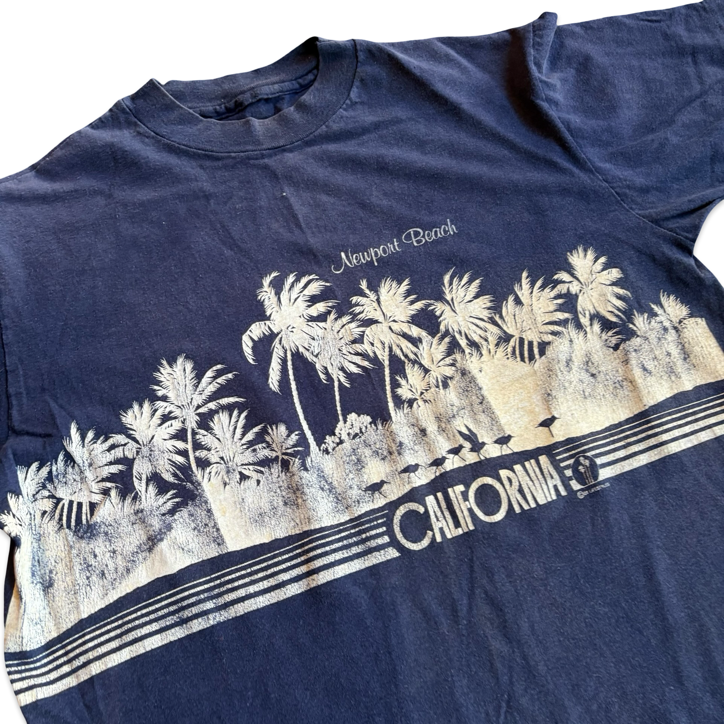 1990s Newport Beach California Graphic Wraparound Tee