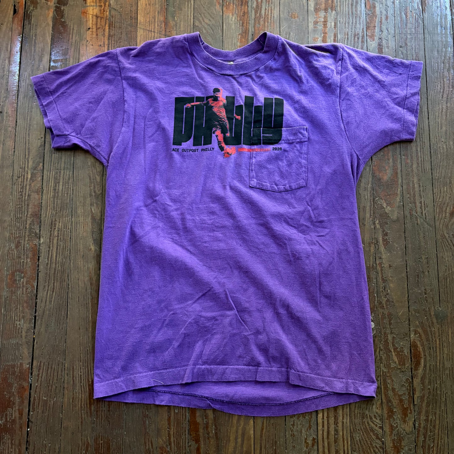 Purple Ace Soccer Pocket Tee