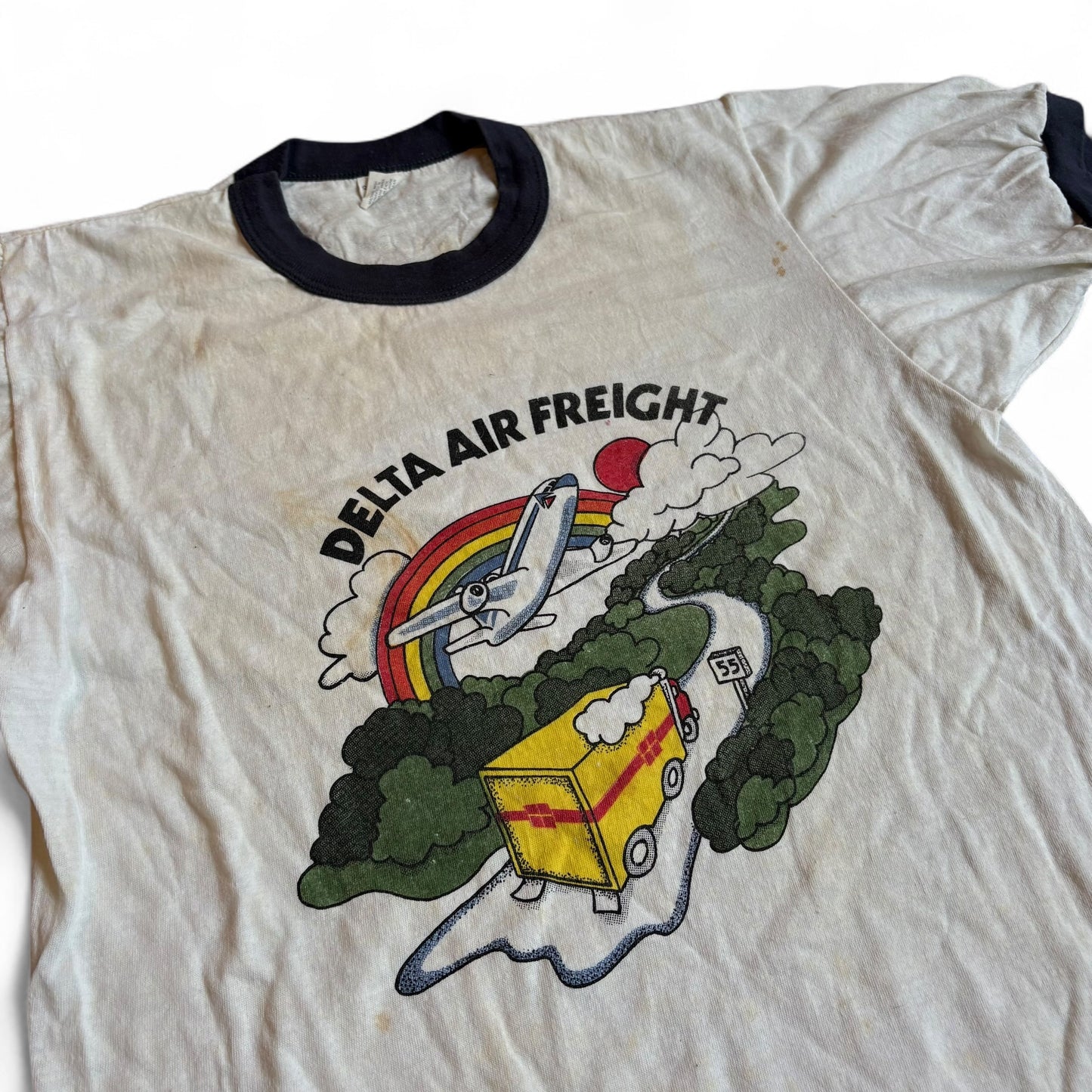 1970s Delta Air Freight Ringer Tee