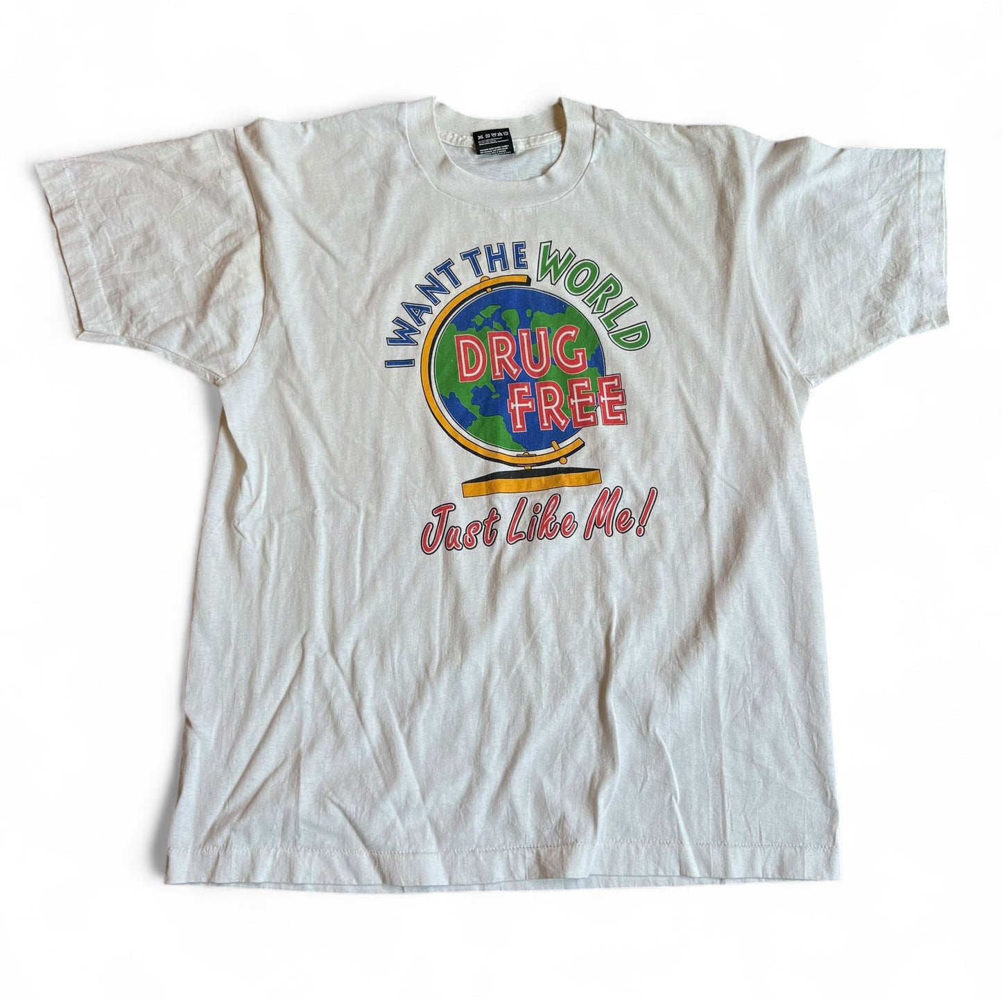 1990s Drug Free World Tee