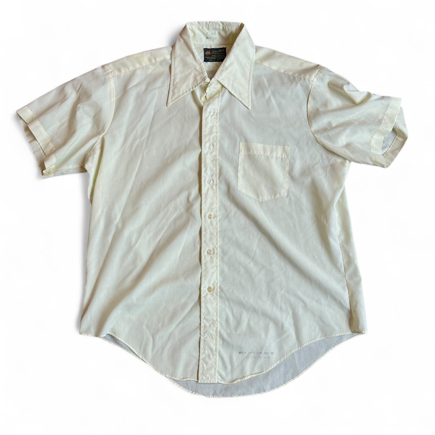 1970s John Blair Yellow Button Up