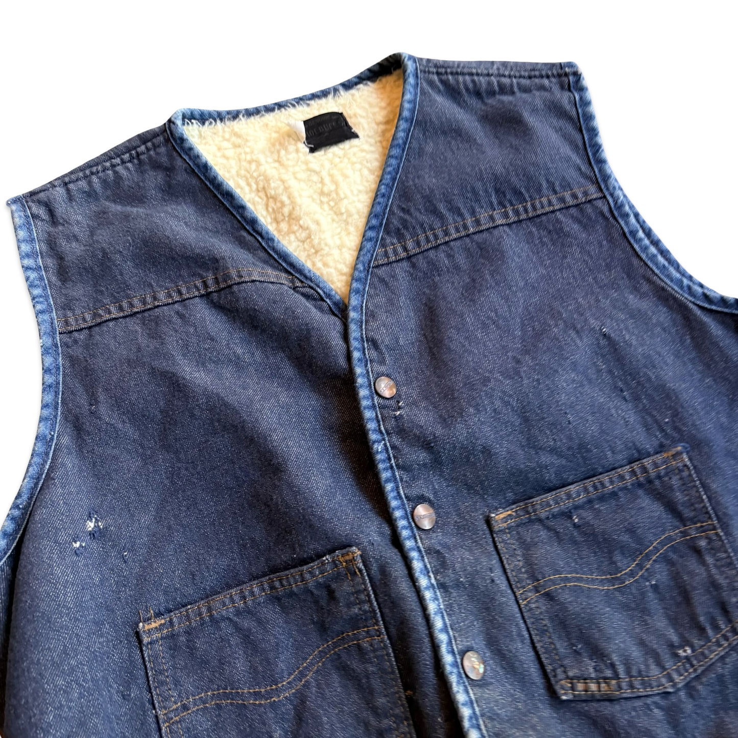1970s Roebucks Sherpa Lined Jean Vest
