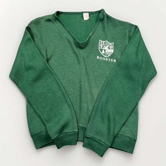 1980's Seton Booster College V Neck Sweater