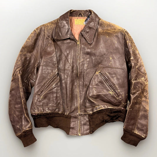 1950’s Kurkland Horsehide Leather Distressed Jacket