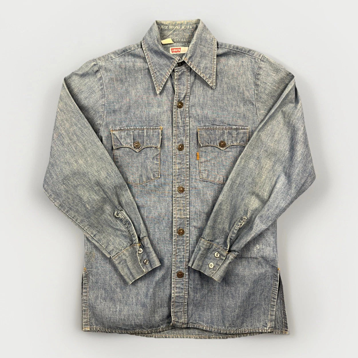 1970’s Big E Orange Tab Levi’s Denim Work Shirt
