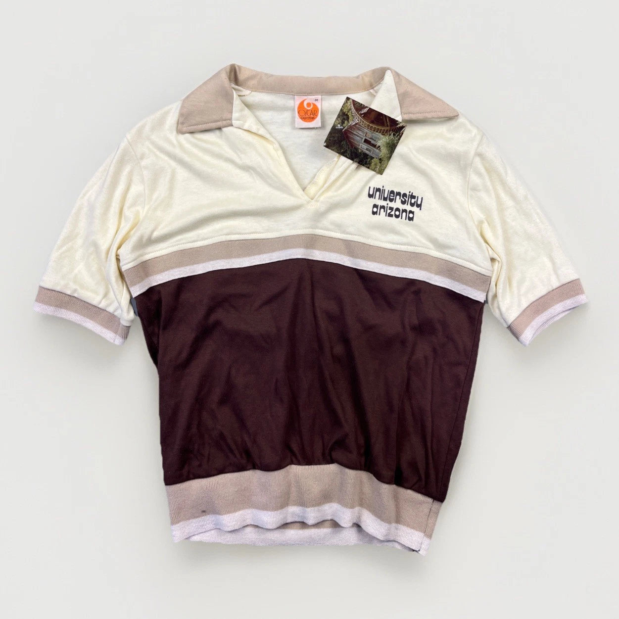 1970’s University Of Arizona V Neck Collared Shirt