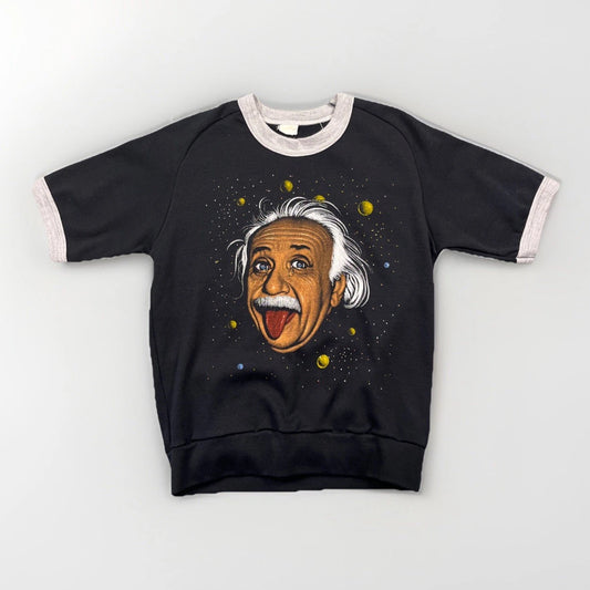 1970’s Hand Painter Albert Einstein Short Sleeve Crewneck Sweatshirt