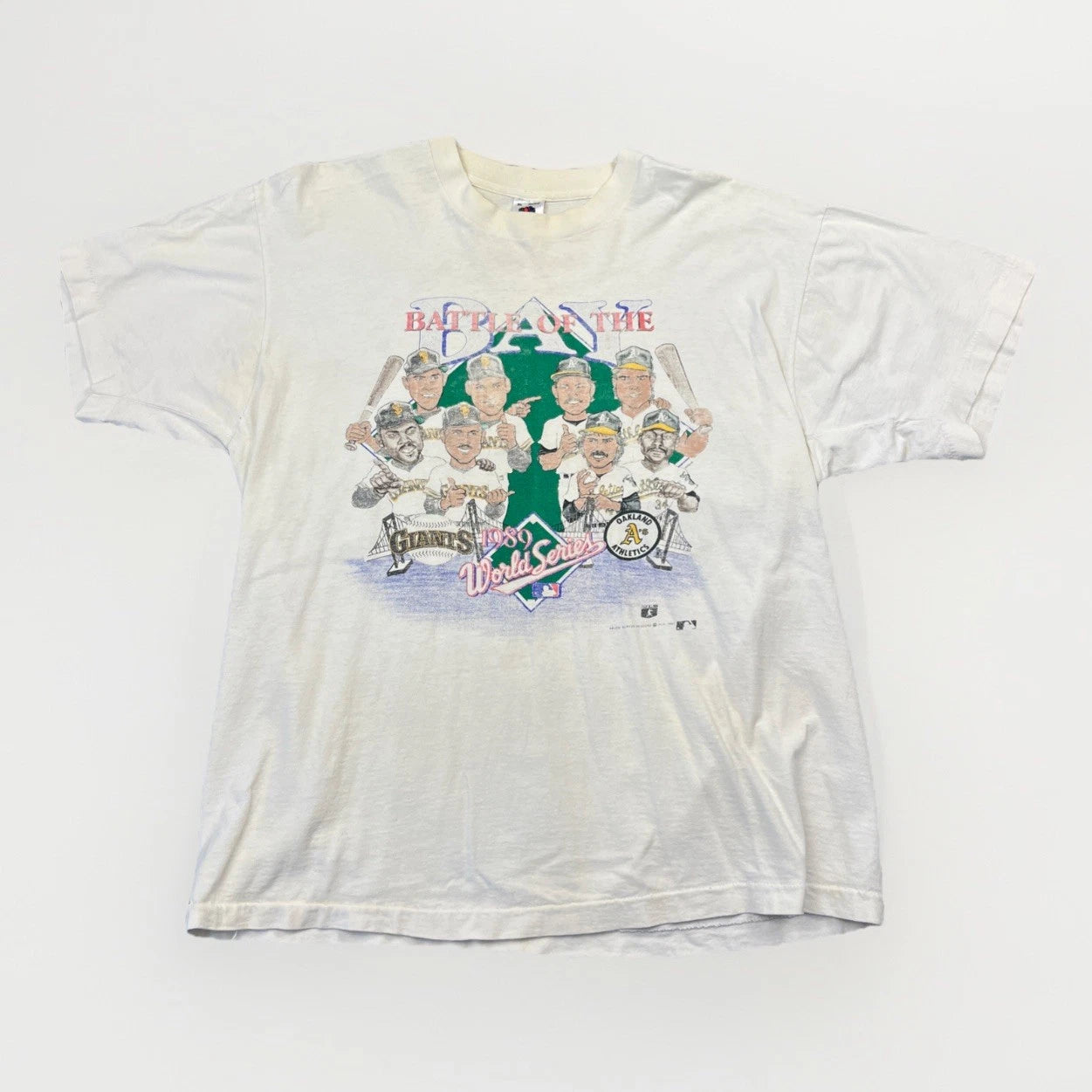 1989 Battle Of The Bay Athletics Giants Caricature T Shirt