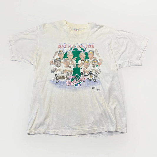 1989 Battle Of The Bay Athletics Giants Caricature T Shirt