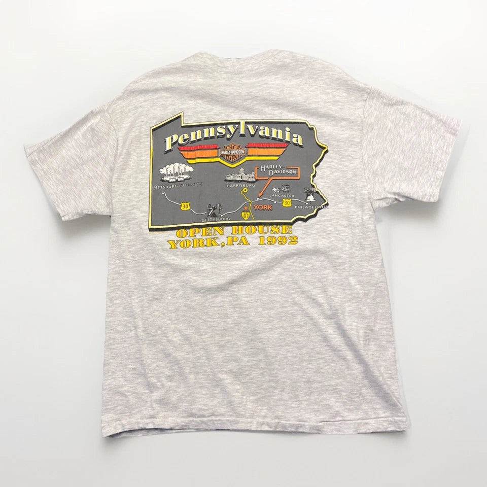 1992 Harley Davidson York Pennsylvania T Shirt